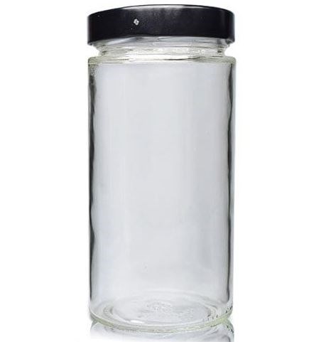 Elena Glass Jar & 70mm Deep Twist-Off Lid 500ml