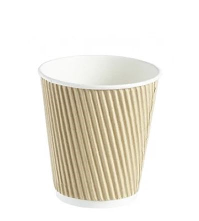 Kraft Ripple Wall Coffee Cup 12oz