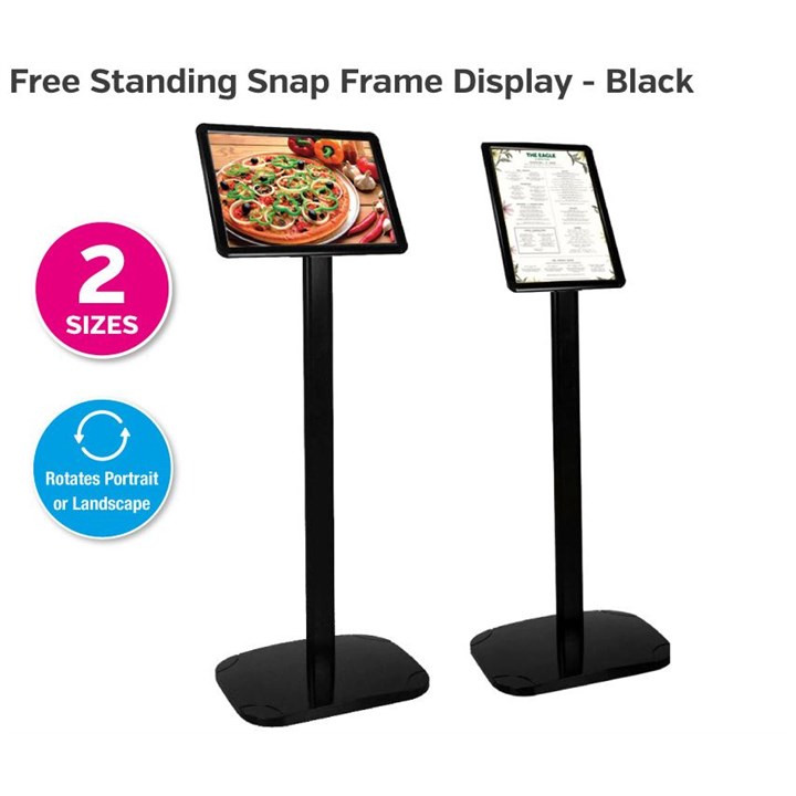 Free Standing Snap Frame Display Black