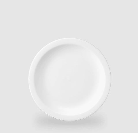 Nova Rimmed Plate White 23cm
