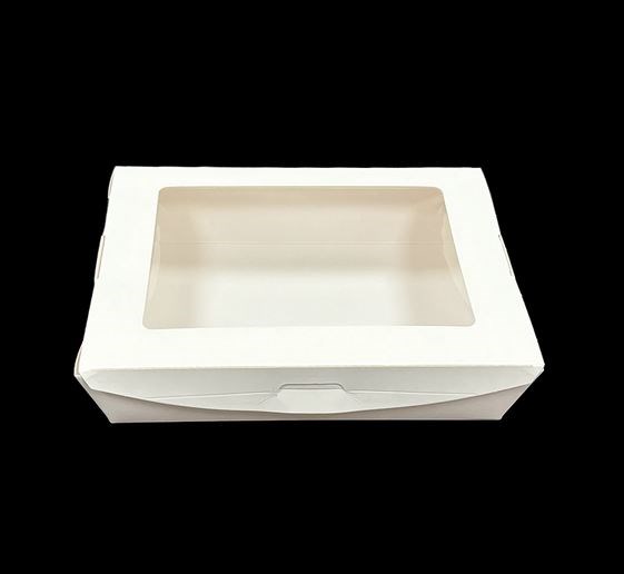 Salad Box White With Lid 20x15.5x4.5cm