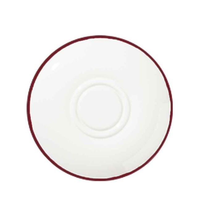 Modest Maroon Double Well Saucer 16cm / 6.25in