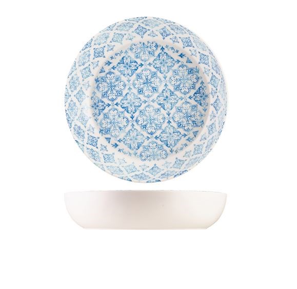 GenWare Melamine Blue Talavera Buffet Bowl 35 x 7.5cm