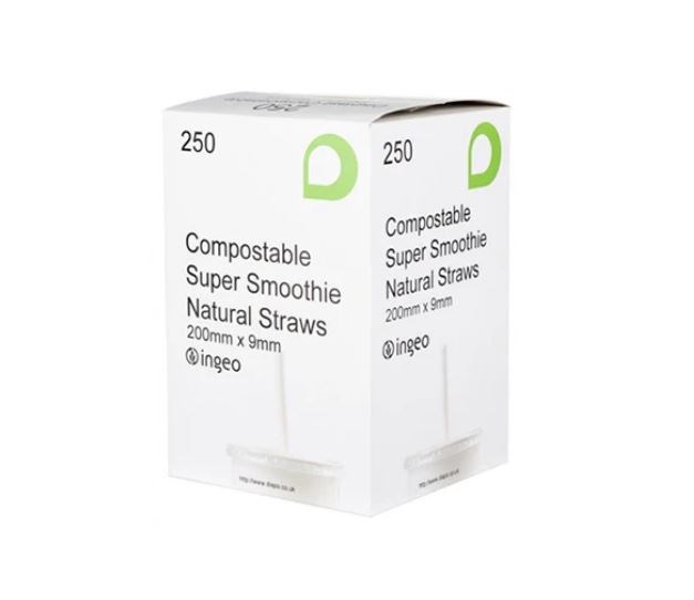 Displast Compostable PLA Smoothie Straws