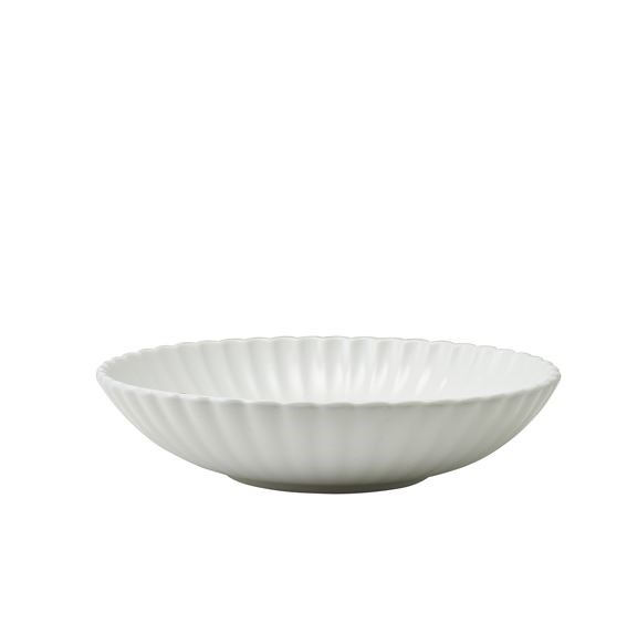 Incise Porcelain Scalloped Coupe Bowl 20cm