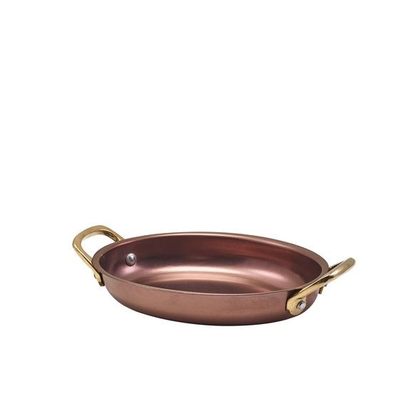 GenWare Copper Vintage Steel Oval Dish 16.5 x 12.5cm