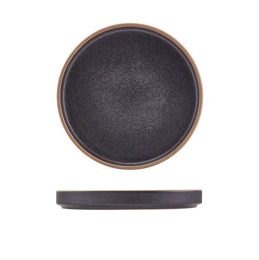 GenWare Kava Black Stoneware Presentation Plate 18cm