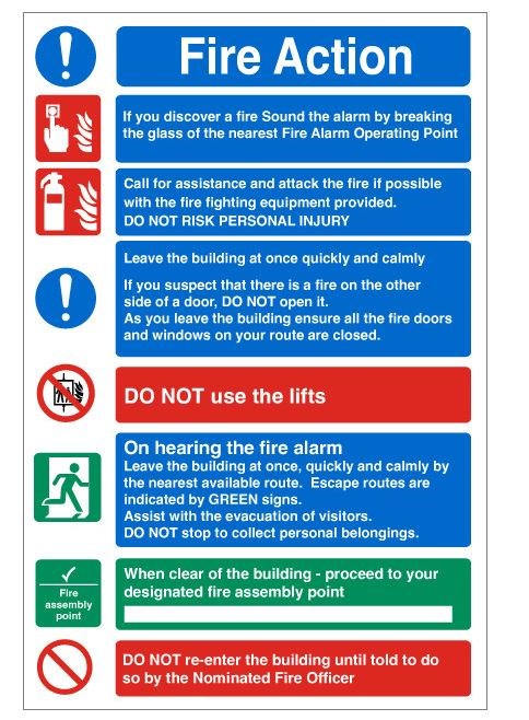 Fire Action Notice – 200 x 300mm