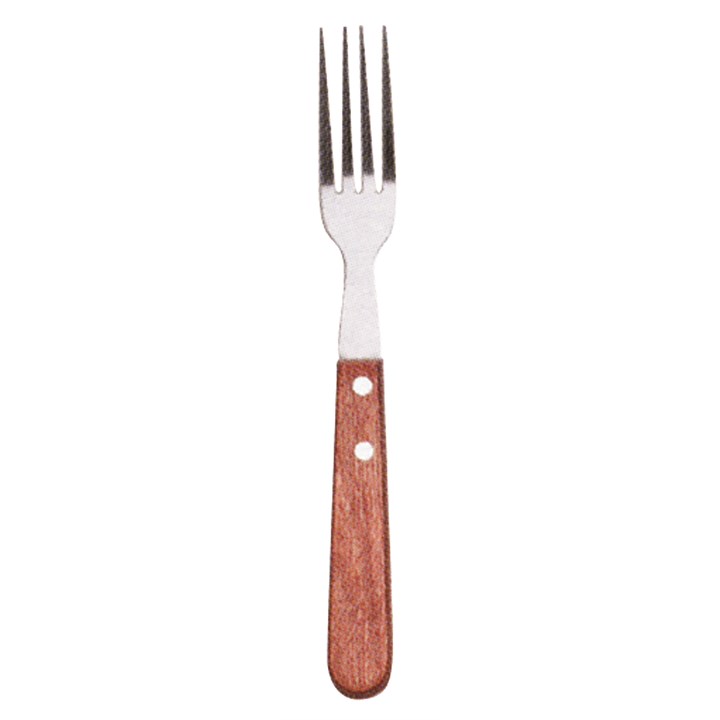 Light Wood Handle Steak Fork