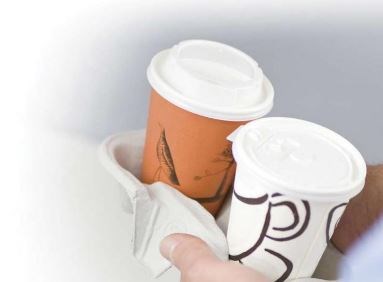 2-cup Carrier Tray Fibre [8-32 Oz Paper/foam Cups]