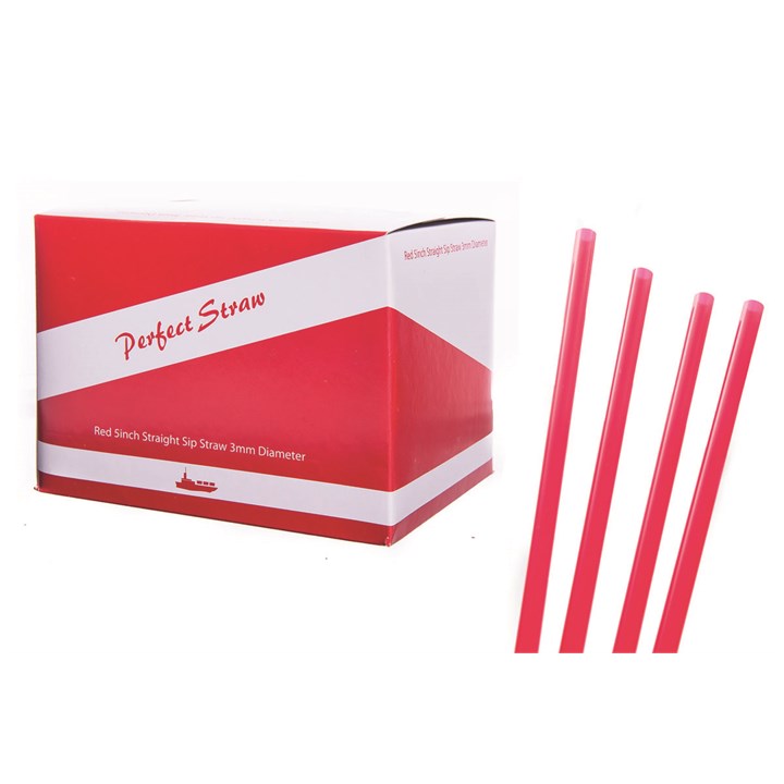 Red Sipping Straw 14cm