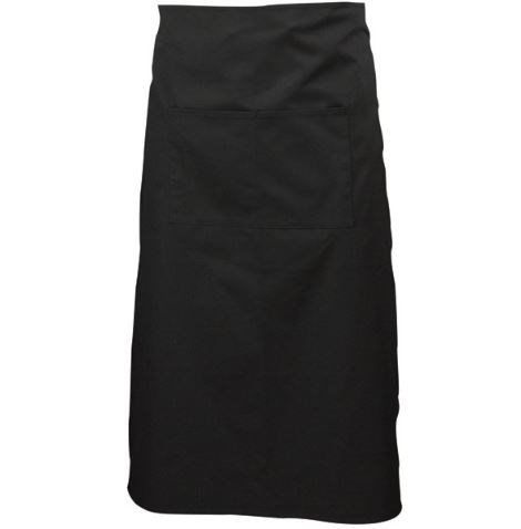 Black Apron With Centre Pocket 90 x 70cm