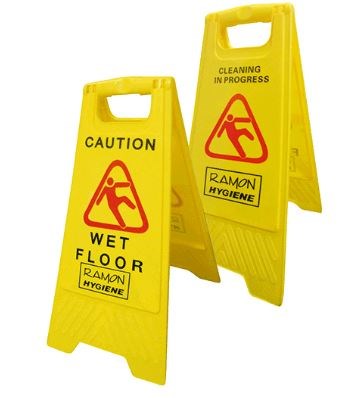 Safety Sign Foling Caution Wet Floor Yellow