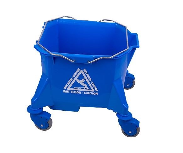 'Wet Floor-Caution' Blue Mop Bucket