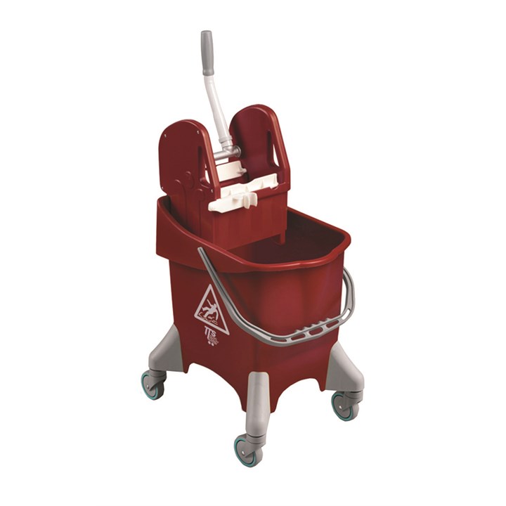 Mop Bucket Combo Red 25ltrs Steel Wringer