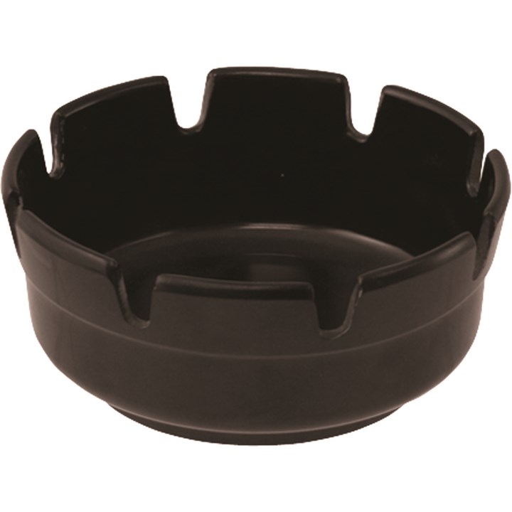 Black Round Melamine Ashtray 10cm (4'')
