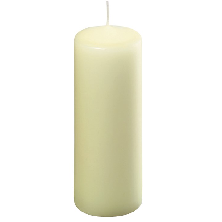 Ivory Pillar Candle 20cm H x 10cm D