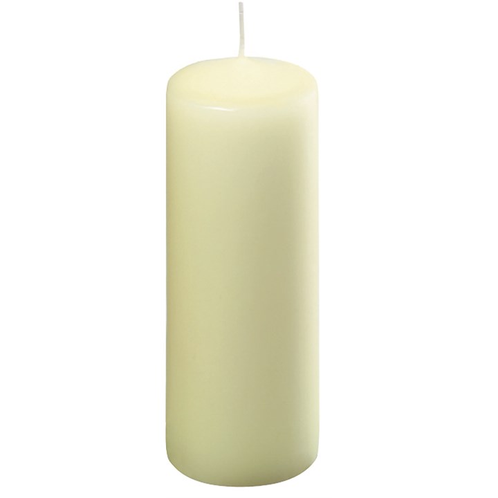 Ivory Pillar Candle 20cm H x 10cm D