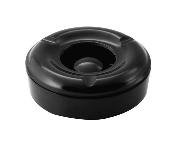 Black Round Windproof Ashtray 14cm (5.8'')