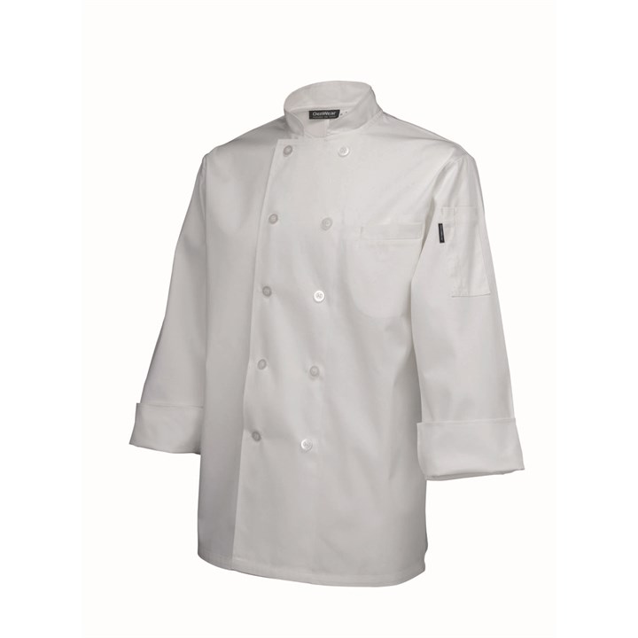Traditional White Long Sleeve Chefs Jacket Small