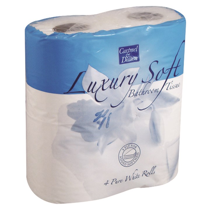 3 Ply Luxury White Embossed Toilet Roll