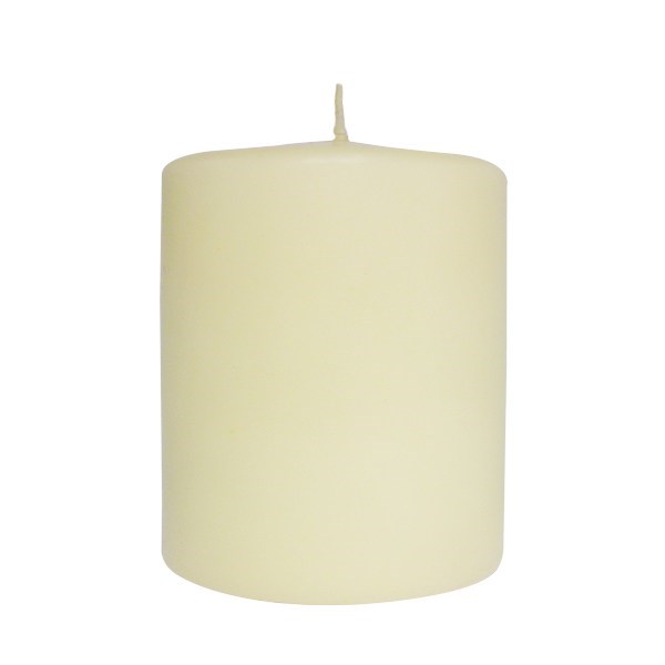 Ivory Pillar Candle 8cm H x 6cm D