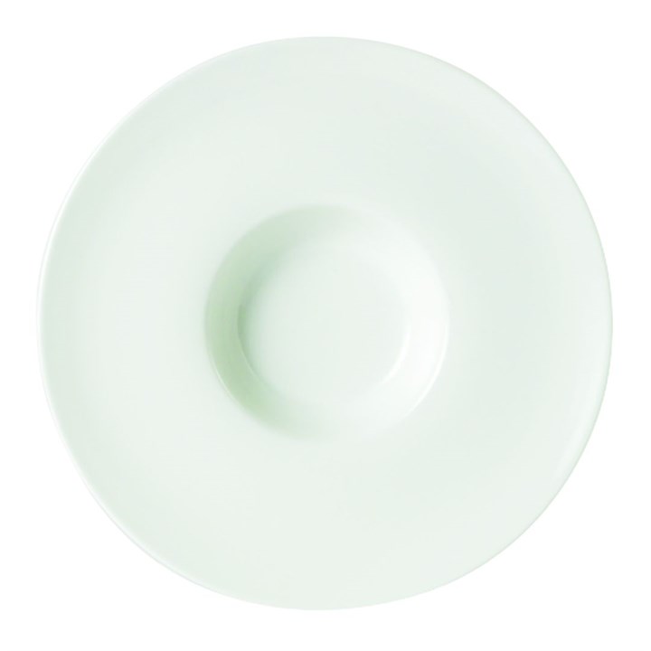 AFC China White Wide Rimmed Pasta Plate 28cm