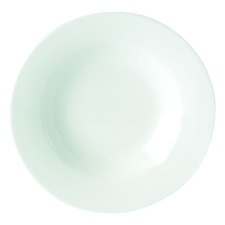 Fine Extra White China Rimmed Soup Bowl 23cm