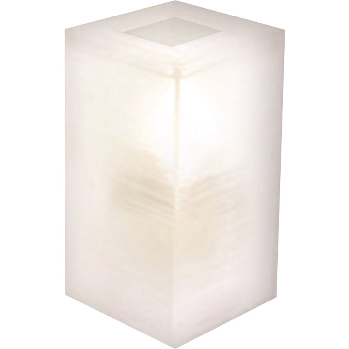 Large White Frosted Modena Candle Lamp