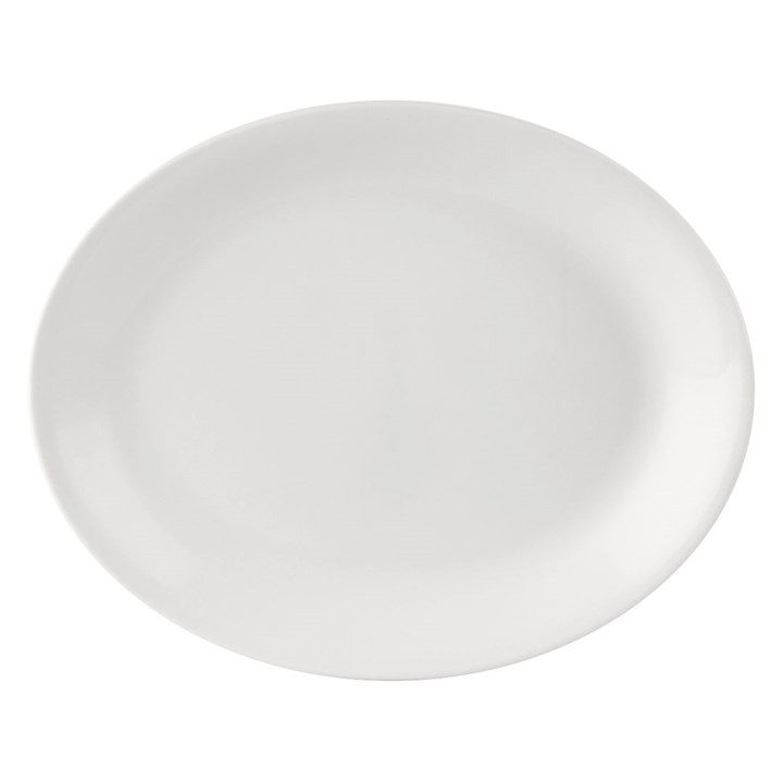 Basic Oval Plate China 24.5 X 19cm