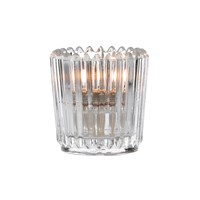 Clear Ribbed Votive Holder