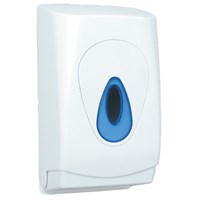 White Plastic Bulk Pack Toilet Paper Dispenser