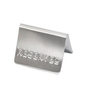 Table Sign Reserved Stainless Steel