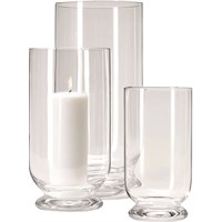 Hurricane Glass Pillar Candle Holder 23cm