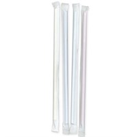 Straws Wrapped 21cm Flexi Assorted Colours 5mm Dia