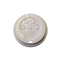 Lid White Plastic For 12oz Hot Cup