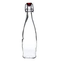Bottle Water Glass 35oz With Red Cap 1L