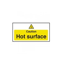 Sign - Caution Hot Surface 100 x 200mm