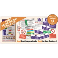 Food Preparation Area Safety Sign Pack - 15 Signs