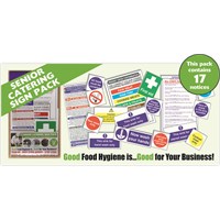 Senior Kitchen & Food Safety Catering Sign Pack - 17 Signs