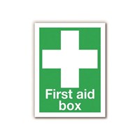 First Aid Box Self Adhesive Sign