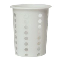 Cutlery Cylinder Pot Plastic White 100 x 135mm