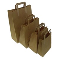 22x10x25cm Brown Take Away Carrier Bag small