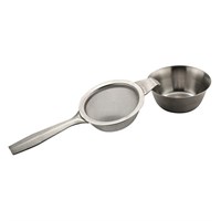 Tea Strainer Single Arm With Drip Bowl