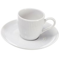 Ribbed China White Cup 10cl