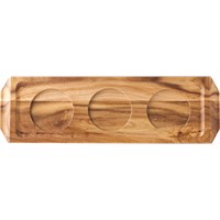 Wooden Board 26.5 x 9cm 3 wells on each side