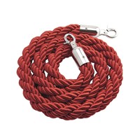 Red Twisted Barrier Rope With Chrome Ends 1.5m