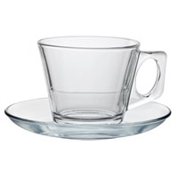Tea Cappucino Glass and Saucer 20cl 7oz