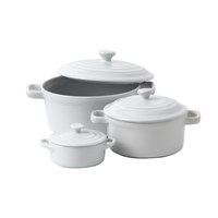 Round Casserole With Lid 8cm 3.25 Dia