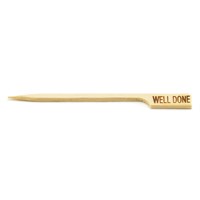 Bamboo Steak Marker Pick 'WELL DONE'